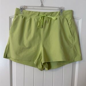 Old Navy Power Soft High Rise Shorts in Neon Yellow- Large